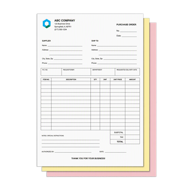 NCR Form - 3 Part